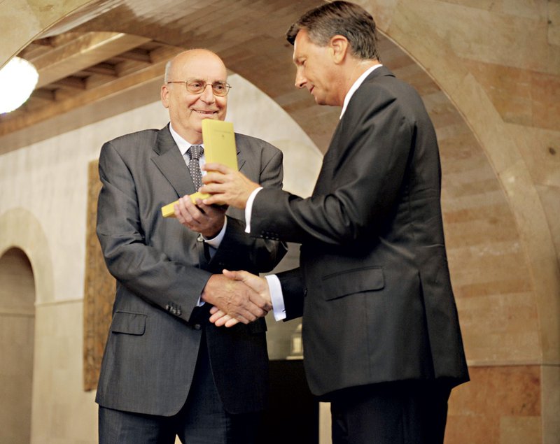 Ivo Daneu in predsednik Borut Pahor