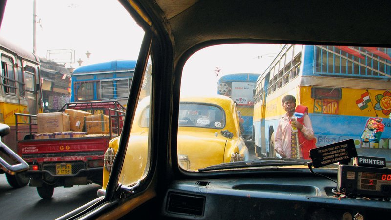 Prometna gneča v Kalkuti.