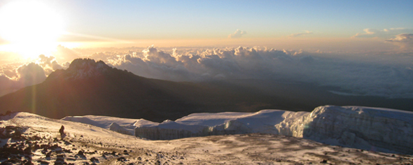 Vrh najvišje afriške gore Kilimanjaro.